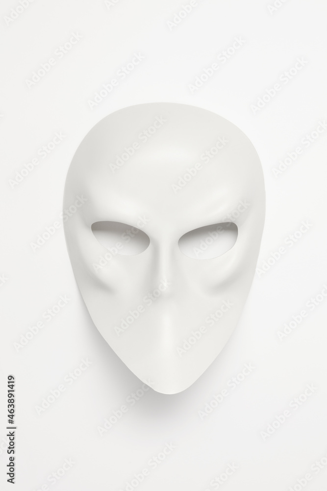 White venetian mask on a background