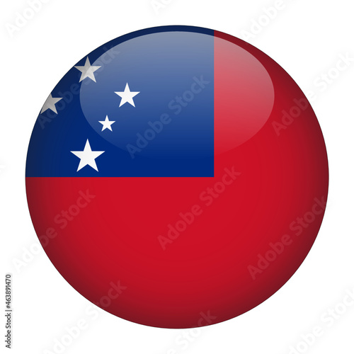 Free Download Samoa 3D Rounded Country Flag button Icon - GFXLoad