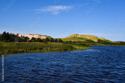 lake and mountains