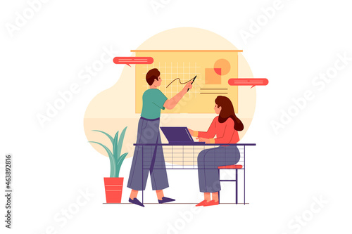 Customer Review Illustration concept. Flat illustration isolated on white background.
