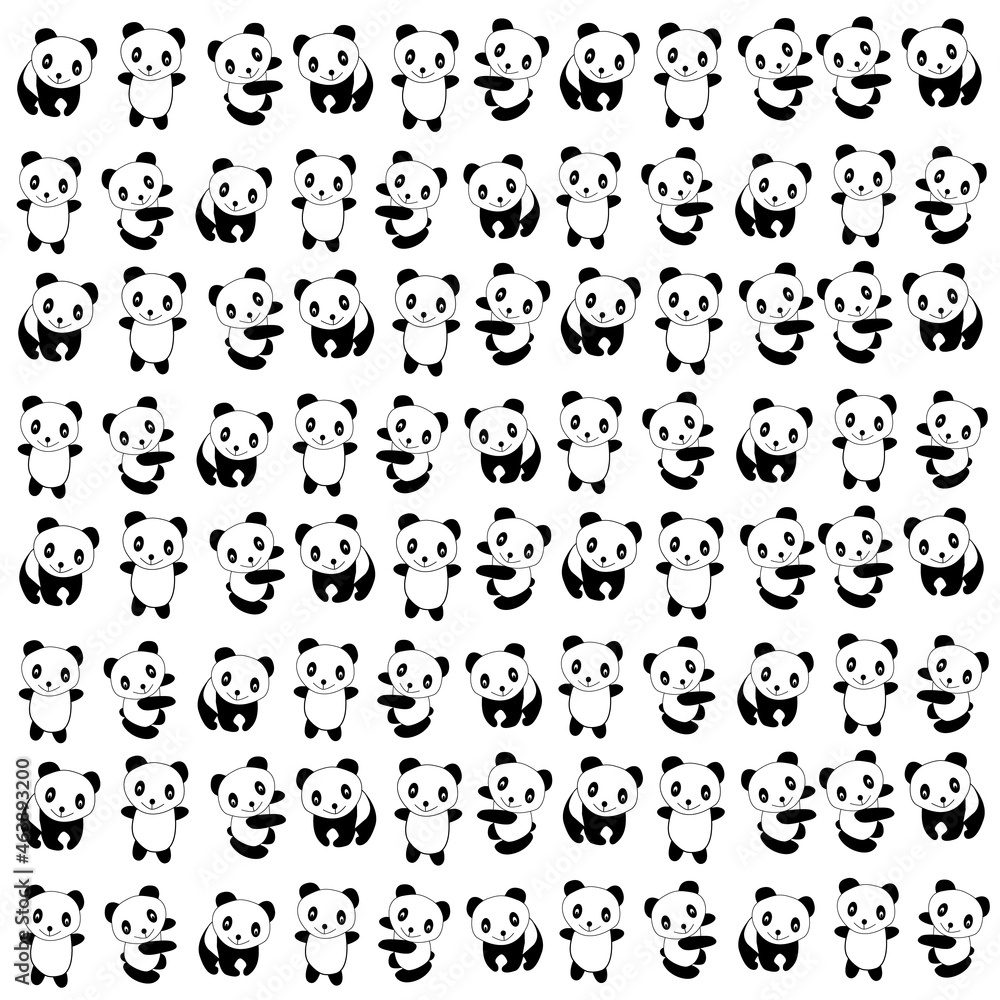 Fondo con osos pandas.