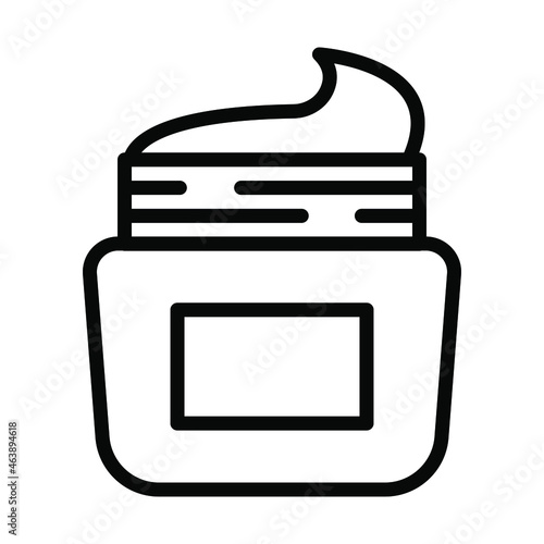 Skin care flat line icon. Moisturizing cream, spf whitening gel, care dry skin cream, oil, serum drop elements. Outline sign for mobile concept and web design, store
