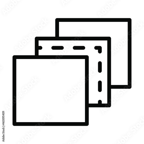 Fabric properties flat line icon. Clothes material icon on white background. Garment property symbols. Outline sign for mobile concept and web design, store