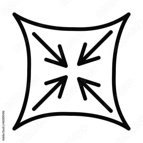 Fabric properties flat line icon. Clothes material icon on white background. Garment property symbols. Outline sign for mobile concept and web design, store