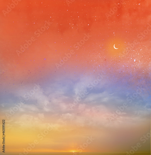 Romantic sunset sky as natural background © suns07butterfly