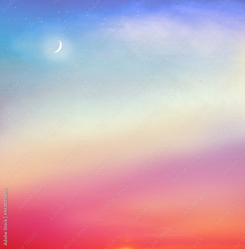 Romantic sunset sky as natural background Romantic sunset sky as natural background
