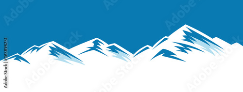 Snowly mountain range