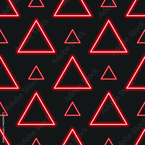 Abstract neon background. Texture of geometric shapes triangle.