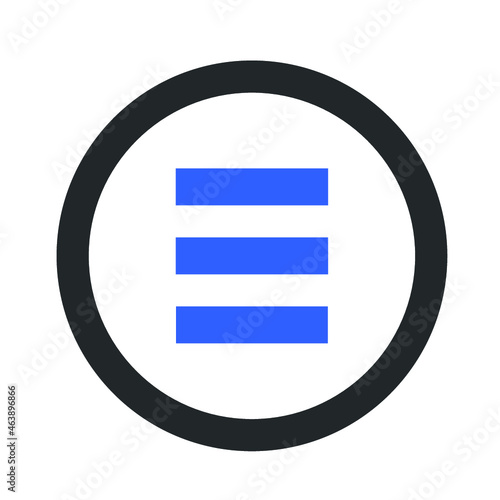 Menu button icon design vector photo