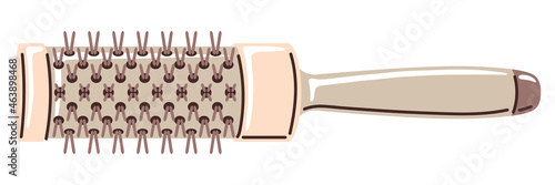 Barber illustration of professional hair comb. Hairdressing item.