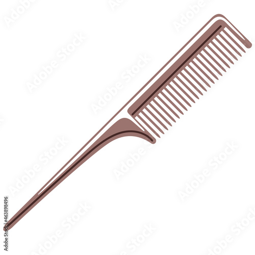 Barber illustration of professional hair comb. Hairdressing item.