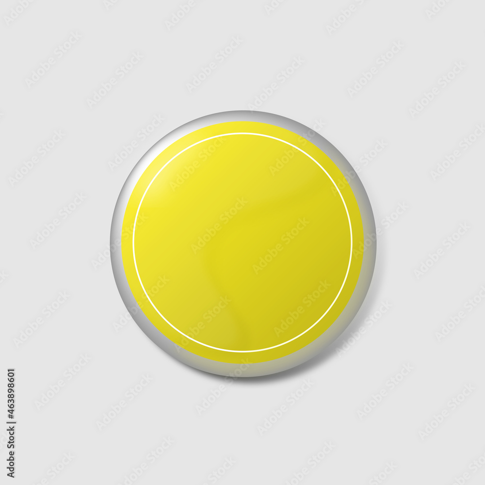 Yellow Button Icon