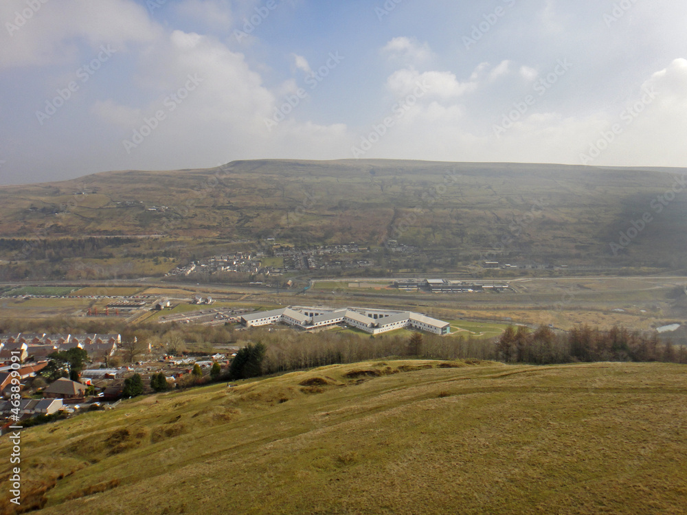 Fototapeta premium Ebbw Vale in the Welsh Valleys