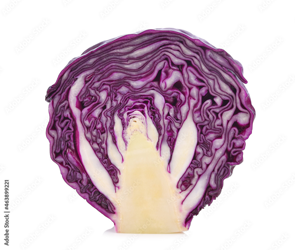 Fototapeta premium Half of red cabbage isolated on white background