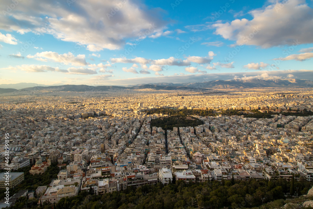 Fototapeta premium Athens, Greece - Panoramic Cityscape