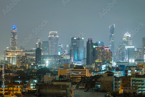 Bangkok, Thailand - Downtown Skyline at Night