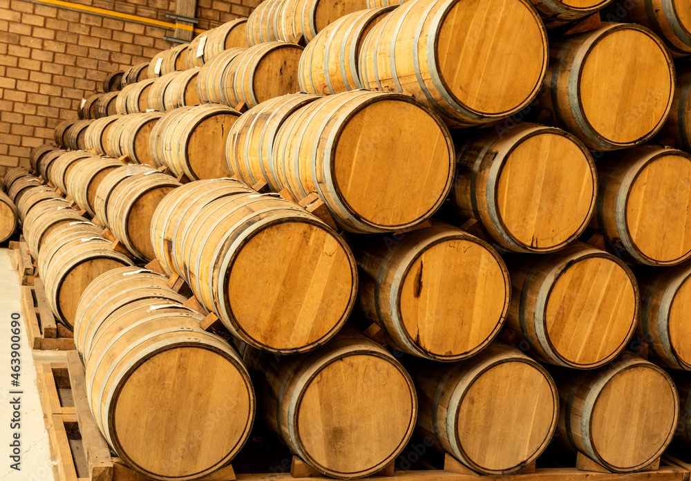 Wine barrels on old cellar