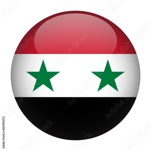 Free Download Syria 3D Rounded Country Flag button Icon - GFXLoad