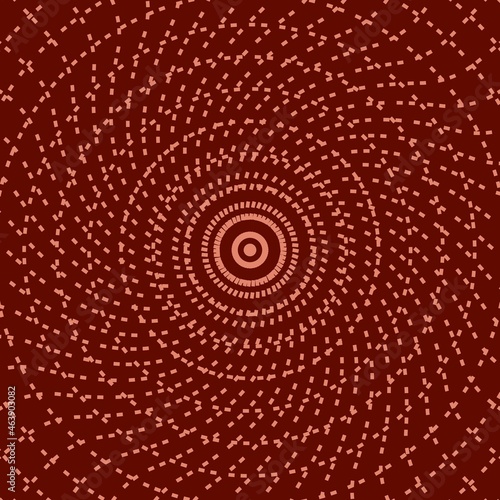 Fototapeta Naklejka Na Ścianę i Meble -  Mandala decoration. Spider web texture. Circle vector background. Brown circle. Circle symbol. Abstract tunnel. Radar background.