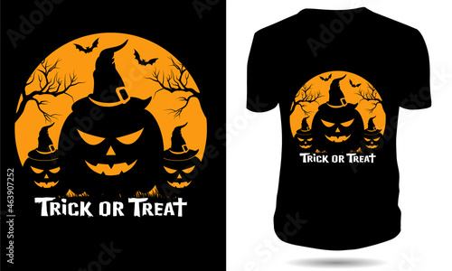new halloween tshirt design trick or treat