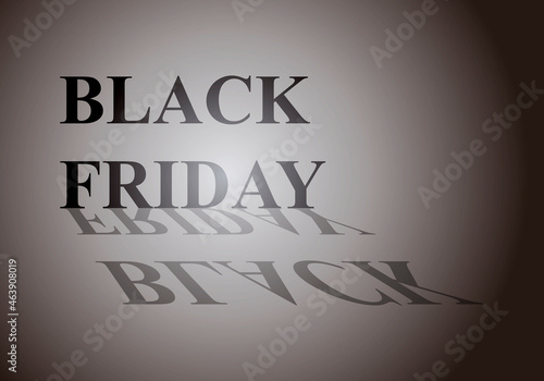 Cartel de blackfriday con fondo gris y negro.
