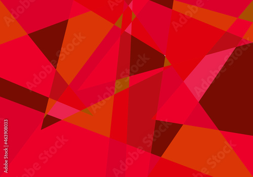 Fondo de triángulos rojos abstracto y poligonal.