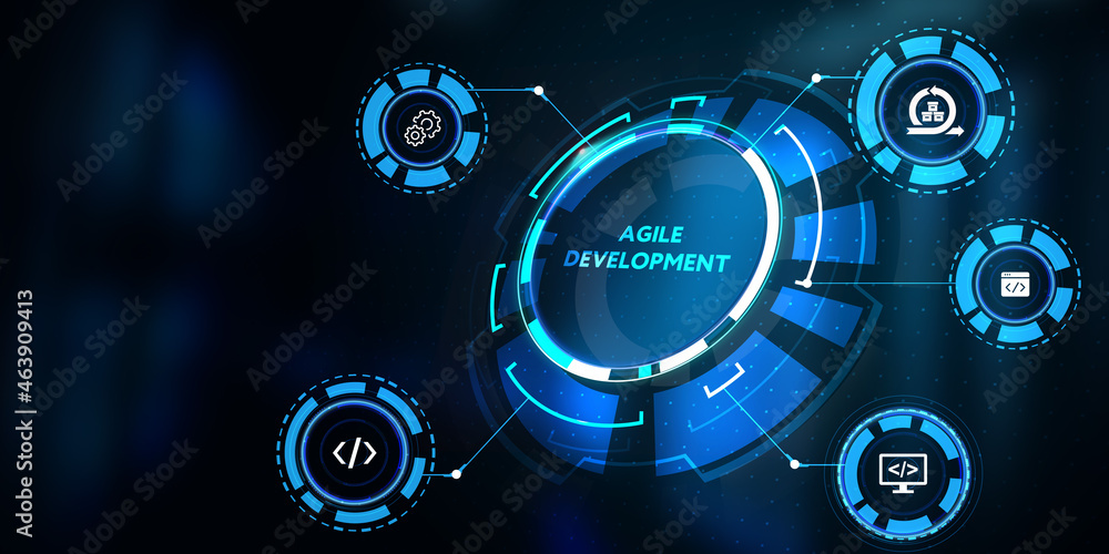 Business, Technology, Internet and network concept. Agile Software Development.3d illustration Business, Technology, Internet and network concept. Agile Software Development.3d illustration