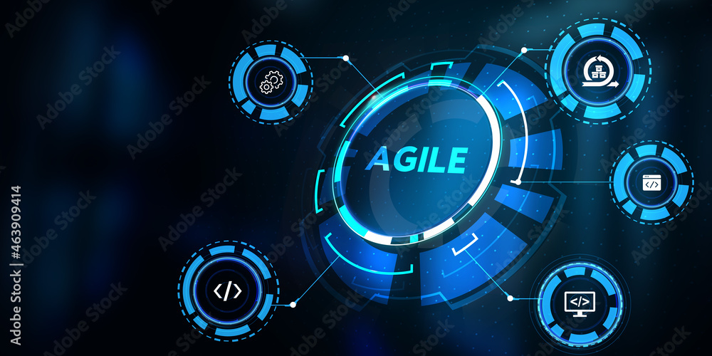 Business, Technology, Internet and network concept. Agile Software Development.3d illustration Business, Technology, Internet and network concept. Agile Software Development.3d illustration