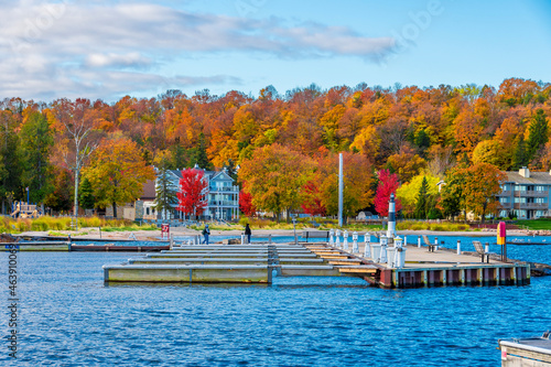 Sister Bay Town harbour view in Door County of Wisconsin