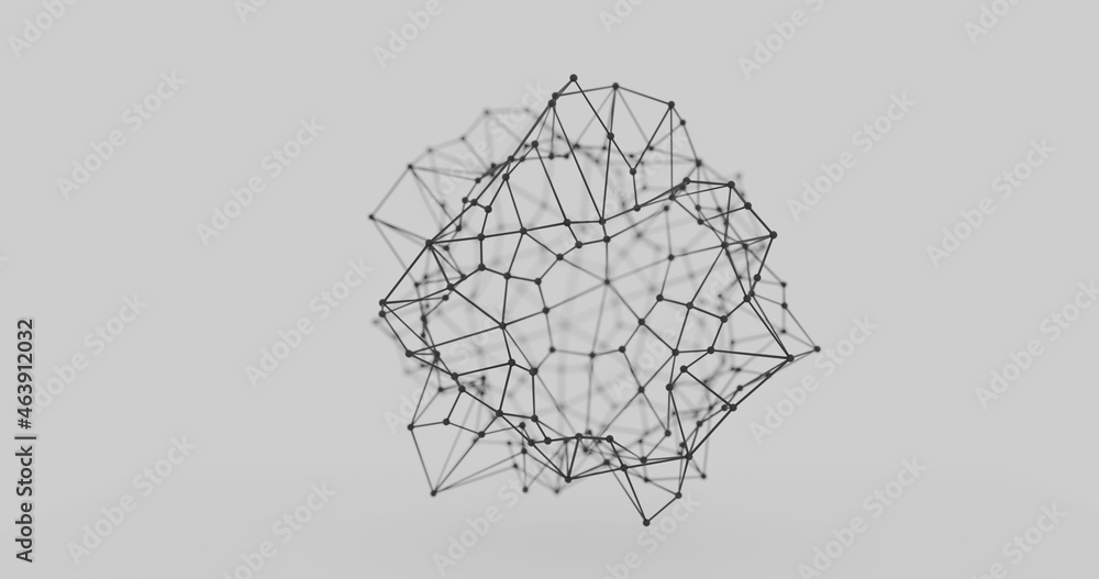 Obraz premium 3D wireframe render 