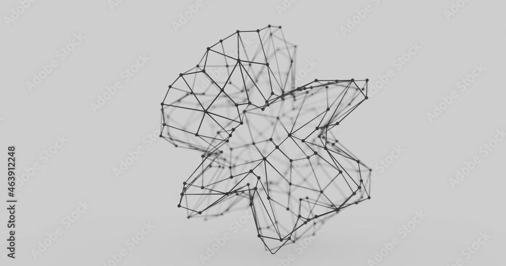 Obraz premium 3D wireframe render