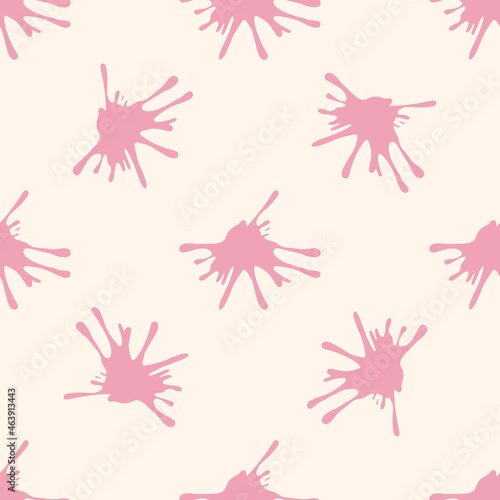 Cute seamless pattern for children's party, pink drops of ice cream. Vector endless background.