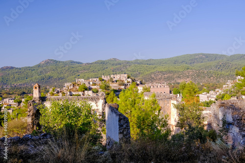 Ghost Town Kayakoy. The abandoned Greek village of Kayakoy, Fethiye, Turkey.	