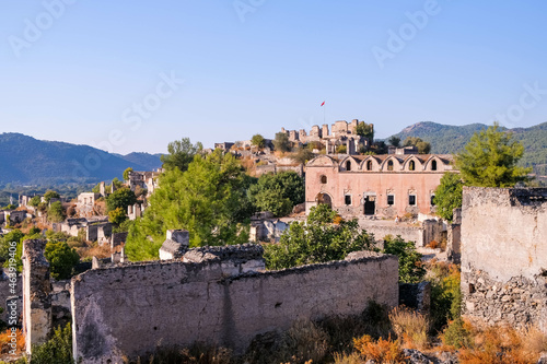 Ghost Town Kayakoy. The abandoned Greek village of Kayakoy, Fethiye, Turkey.	