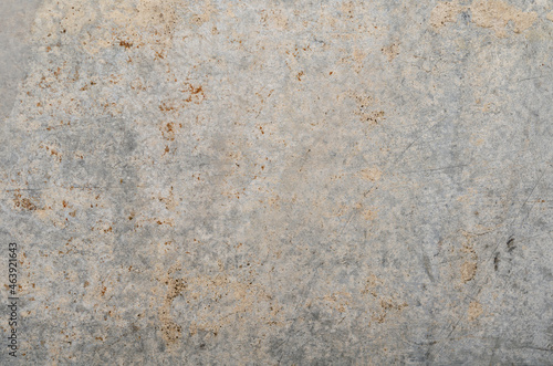 Galvanized metal closeup background texture with scratches and spots 
