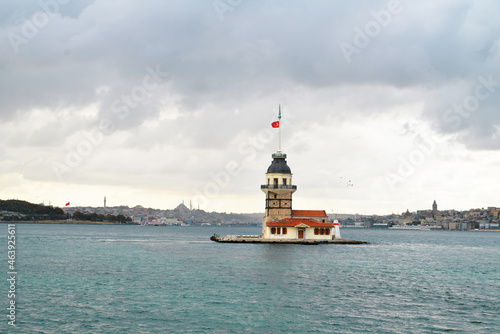 Istanbul. Maiden's Tower. Turkey. Sea