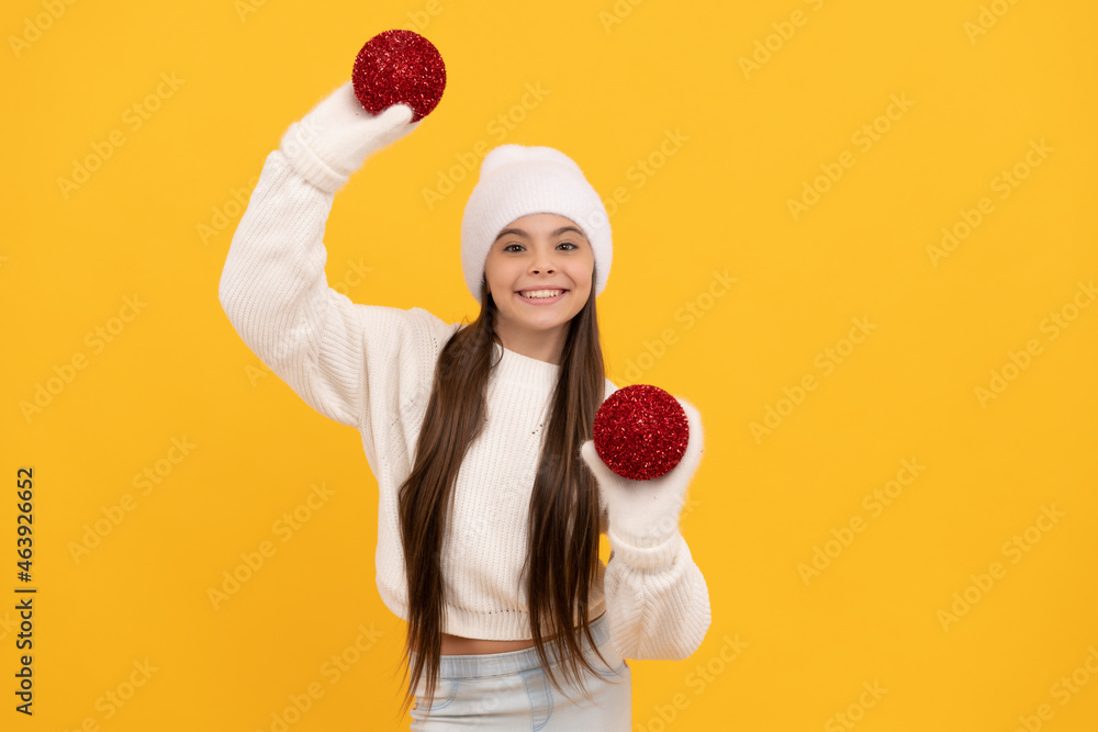 merry christmas. happy new year. happy child in winter hat and gloves. merry christmas. happy new year. happy child in winter hat and gloves.
