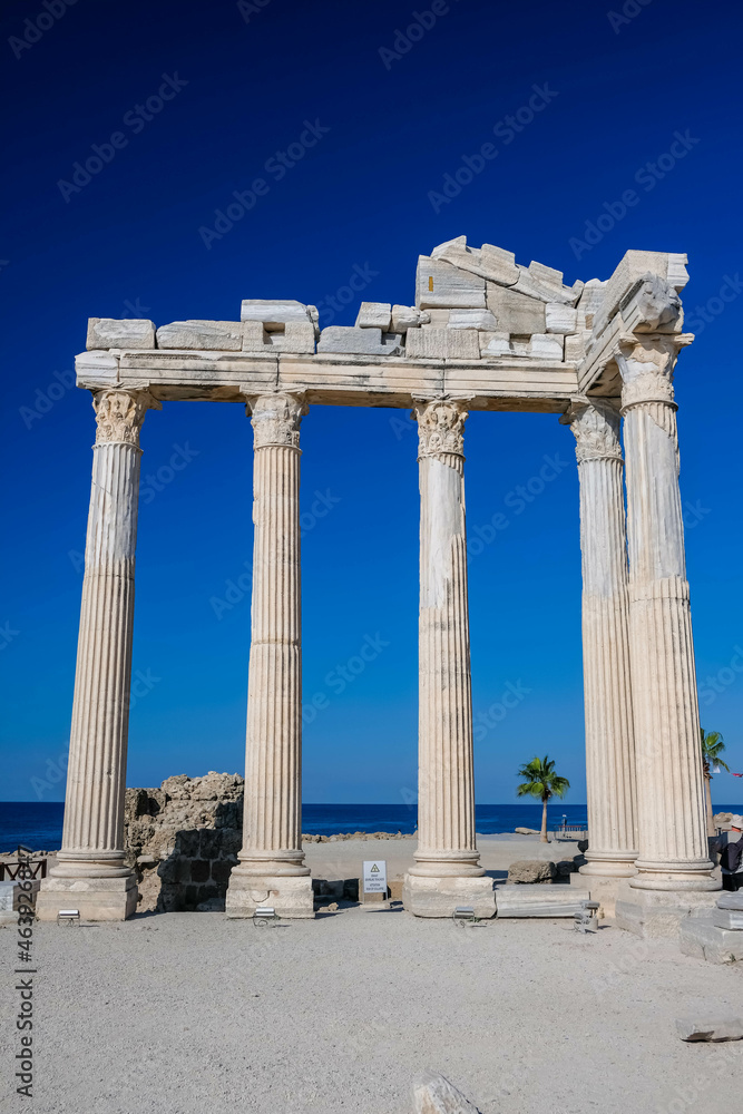 The Temple of Apollo in Side Town of Antalya, Turkey