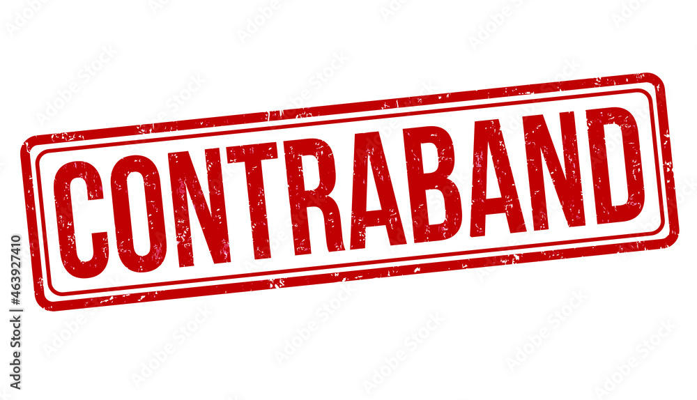 Contraband grunge rubber stamp on white background, vector illustration