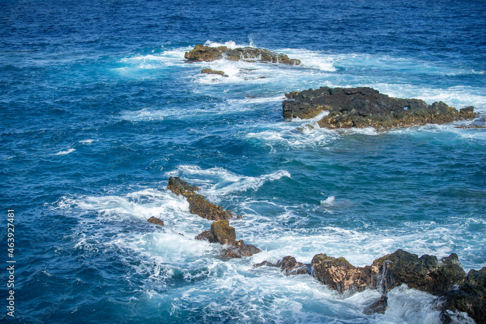 Waves hitting the rocks. Rocky cliffs on sea, seascape. Waves hitting the rocks. Rocky cliffs on sea, seascape.