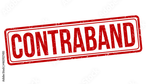 Contraband grunge rubber stamp on white background, vector illustration