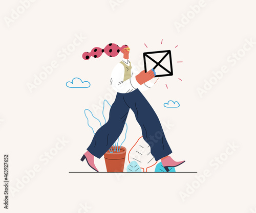Startup illustration. Concept of building new business