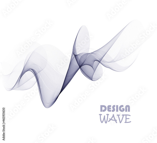 Abstract vector background, blue transparent waved lines for brochure, website, flyer design. smoke wave.