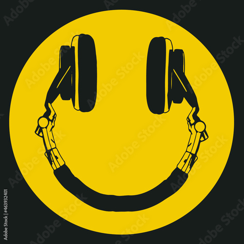 Smiley Headphones Stick