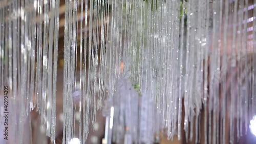 Wallpaper Mural Crystal icicles hang from the ceiling, banquet hall decoration Torontodigital.ca