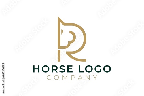 horse logo, abstract letter r logo design, stable logo