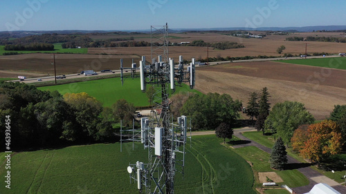 5G Telecommunications Tower - Wireless Broadband and Telecommunications Infrastructure