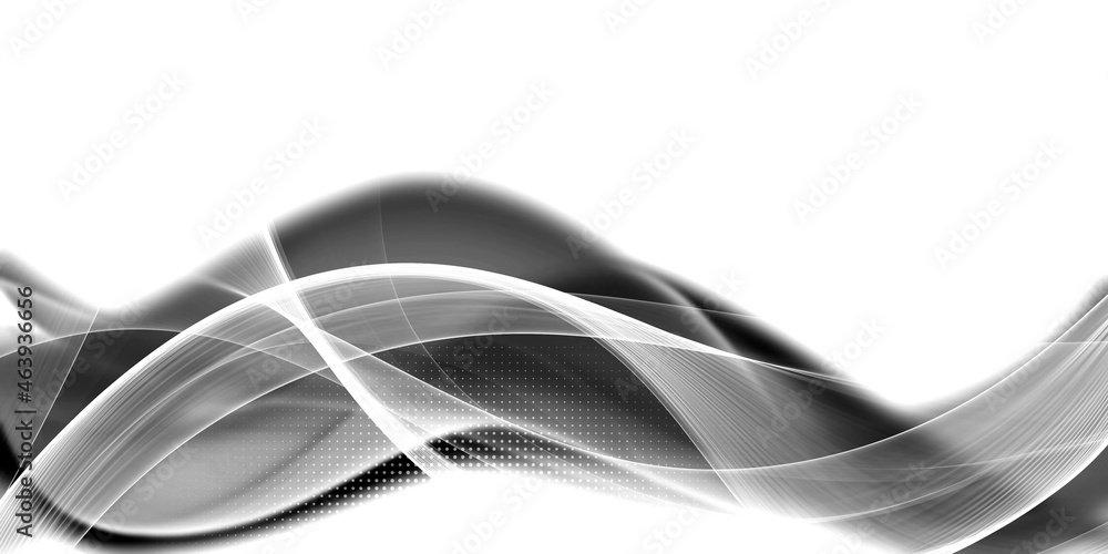 Abstract black wave on a white background Stock Illustration | Adobe Stock