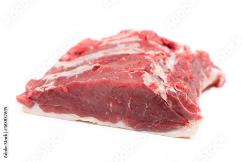 A veal piece on a white background