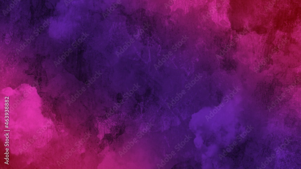 Abstract background painting art with purple, pink and red paint brush for presentation, website, halloween poster, wall decoration, or t-shirt design.